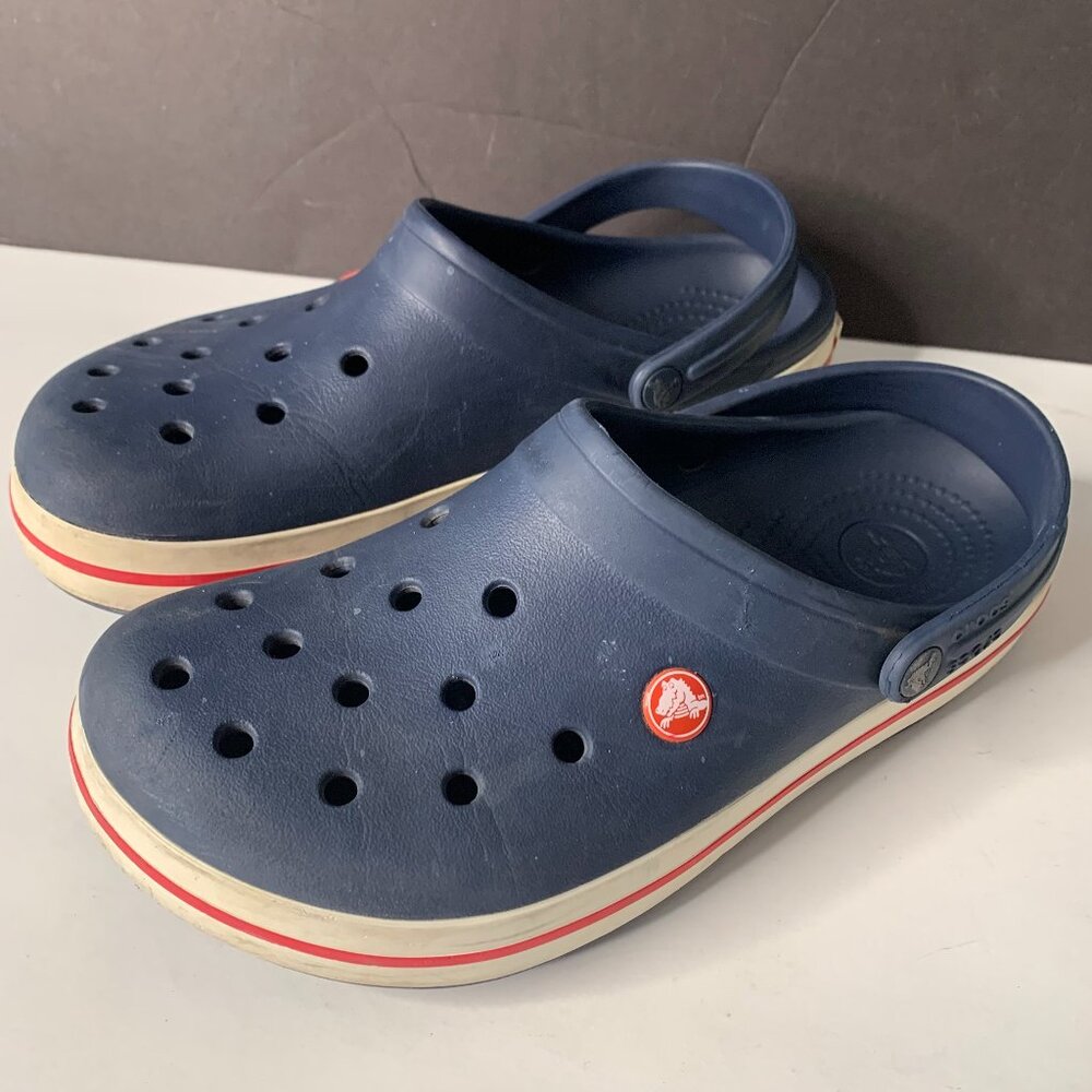 CROCS UNISEX CLASSIC SHOES NAVY WOMENS 10 MENS 8 SIZE